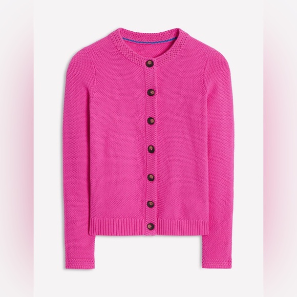 Boden Callie Crochet Trim knit button front Cardigan feminine office transition - Picture 3 of 9